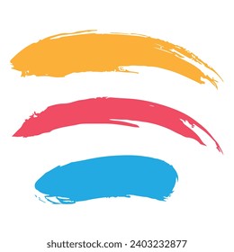 establecer formas de gruñido de pincel de pintura abstracto para el diseño