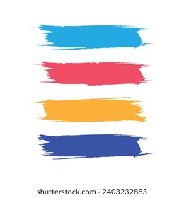 establecer formas de gruñido de pincel de pintura abstracto para el diseño