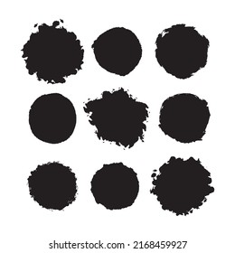 Set of abstract paint spots. Grunge stains collection.