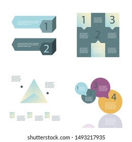Set of abstract paper infografics. Vector eps10 illustration
