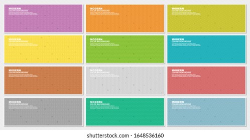 Set of Abstract pattern background with flat color
