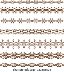 Set of abstract pattern border