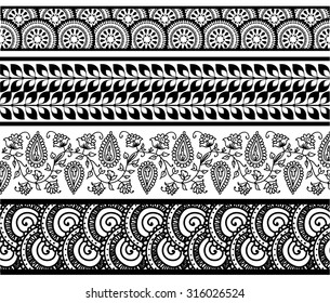 Set of abstract pattern stripes.