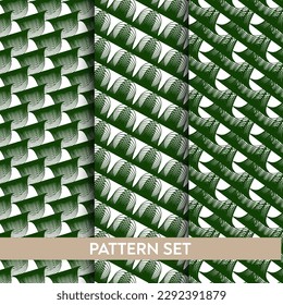 set of abstract pattern template with line forming shapes. fabric pattern design