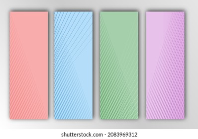 set of abstract patterns for banners, textures, textiles, cards, wallpapers and creative designs. Flat style.