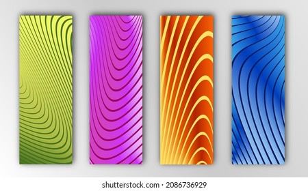 set of abstract patterns for banners, textures, textiles, cards, wallpapers and creative designs. Flat style.