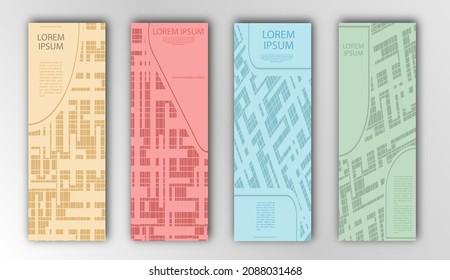 set of abstract patterns for banners, textures, textiles, cards, wallpapers and creative designs. Flat style.