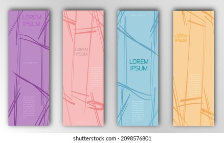 set of abstract patterns for banners, textures, textiles, cards, wallpapers and creative designs. Flat style.