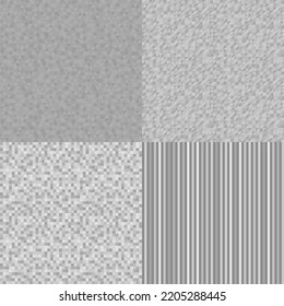 Set of abstract patterns. Seamless texture. Geometric art. Black and white illustration