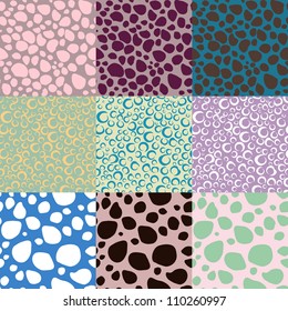 Set of abstract patterns with spots