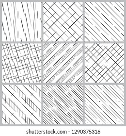 A set of abstract patterns.Hand drawn vector illustration.