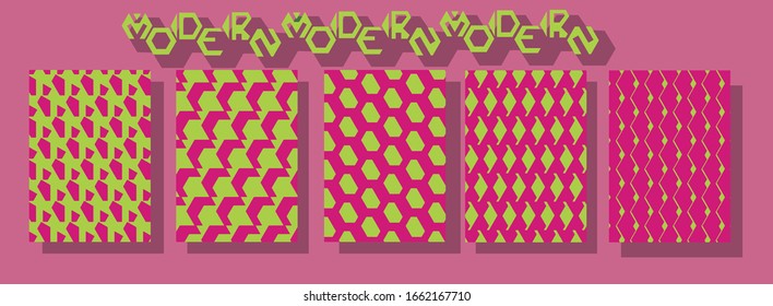 set of abstract patterns.vector design. vector card.