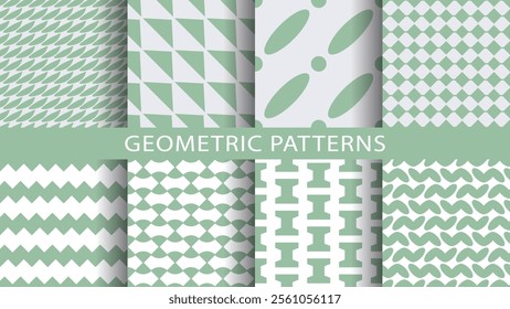 A set of abstract patterns.Vector illustration.