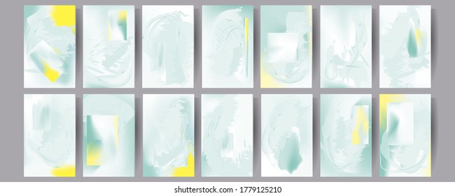 Conjunto de plantillas artísticas universales y creativas de papel perlador abstracto. Ideal para carteles, tarjetas, invitaciones, volantes, portadas, banner, carteles, folletos y otros diseños gráficos