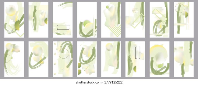 Conjunto de plantillas artísticas universales y creativas de papel perlador abstracto. Ideal para carteles, tarjetas, invitaciones, volantes, portadas, banner, carteles, folletos y otros diseños gráficos