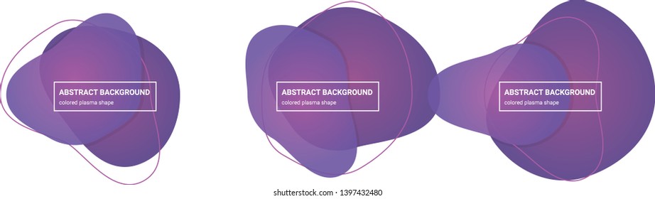 Set of abstract plasma shapes background teplates in Tapestry, Affair colors for banners, flyers, websites, brochures etc.