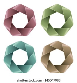 Set of Abstract Polygon icons. Vector  illustration