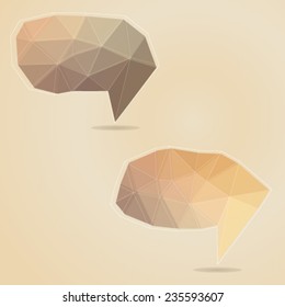 set of abstract polygon speech bubbles. Vector, EPS 10