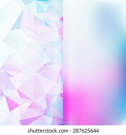 Set of abstract polygon triangles and blurred smooth backgrounds EPS10
