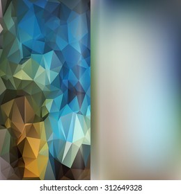 Set of abstract polygon triangles and blurred smooth vector backgrounds EPS10