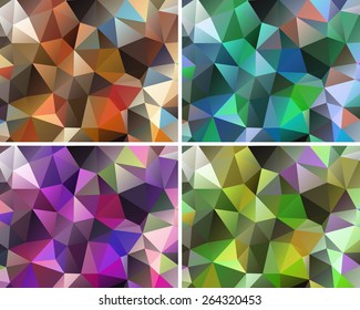Set of abstract polygonal backgrounds for your design