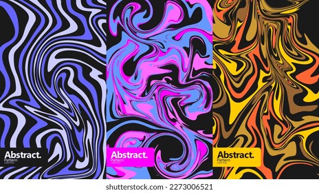 Set Abstract pop art pattern marble elements Vector illuatration