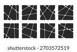 set of abstract poster background with liquid connected circle dots. metaballs pattern, abstract geometric shapes collection. Point movement flat layout template icon, frame collage for photo
