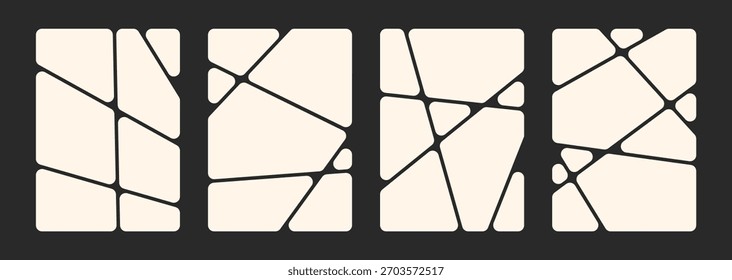 conjunto de fundo de cartaz abstrato com pontos de círculo conectados líquidos. metaballs padrão, coleção de formas geométricas abstratas. Ícone de modelo de layout plano de movimento de ponto, colagem de quadros para foto