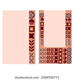 Set of abstract poster geometric art. Collection of wall art geometric. Geometric shape vector illustration. Contemporary art.