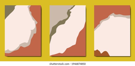 Set of abstract posters in geometric style.