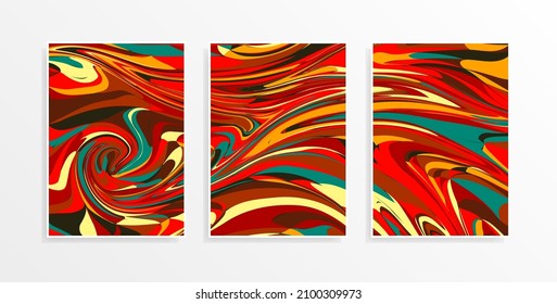 A set of abstract posters that make the whole picture. Vector format.