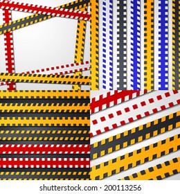 Set of abstract racing backgrounds