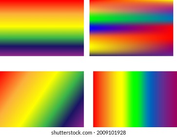 set abstract rainbow background and pattern