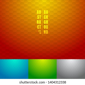 Set of abstract red, blue, green, gray hexagons pattern background. Geometric striped on multicolor gradients colors. Vector illustration