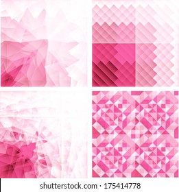 Set of abstract retro backgrounds