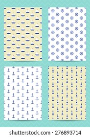 Set of abstract retro nautical cards. Retro Patterns for Placards, Posters, Flyers and Banner Designs. Set of brochures.