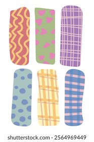 Set of abstract retro shapes vector. Collection of  design element 