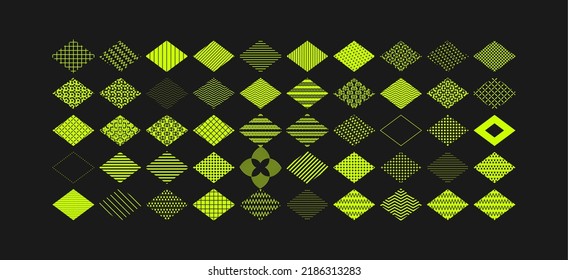 Set of Abstract rhombus Element 