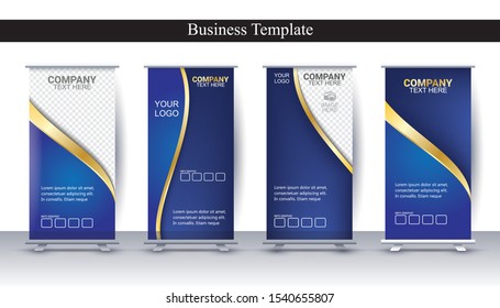Set of abstract Roll Up banner templates