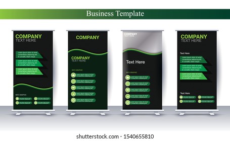 Set of abstract Roll Up banner templates
