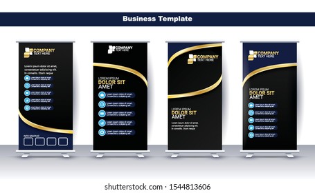 Set of abstract Roll Up banner templates