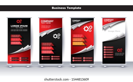 Set of abstract Roll Up banner templates