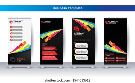Set of abstract Roll Up banner templates
