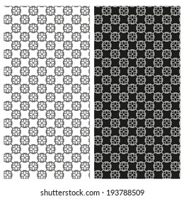 Set of abstract seamless black and white patterns. Vector eps 10.
