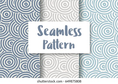 Set abstract seamless circles in pastel colors for creativity craft and design