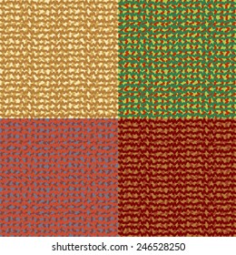 Set of abstract seamless colorful backgrounds