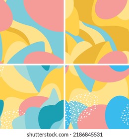 Set of abstract seamless geometric pattern. Modern vector template for banner, cover, print, promotion, sale, greeting, web, page, header, landing, social media