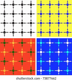 Set from abstract seamless ornaments in different color