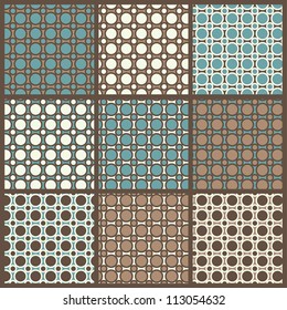 Set of abstract seamless pattern.