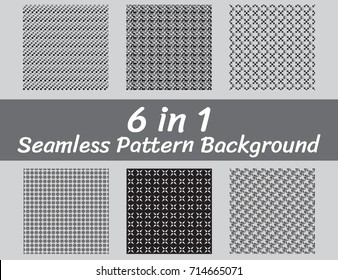 set of abstract seamless pattern background. black and white color.